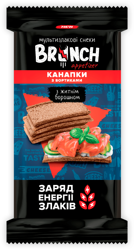 Канапки з бортиками З житнім борошном